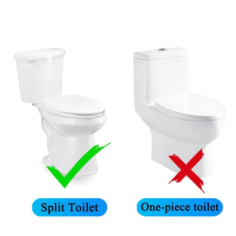 Lychee Light Dual Flush Valve & Push Button Replacement Parts and Assembly Fits Geberit & kohler Split Toilet Parts, with Top Push Button,Universal Toilet Tank Spare Kits White,2 Inches (11"" Height) - Image 5